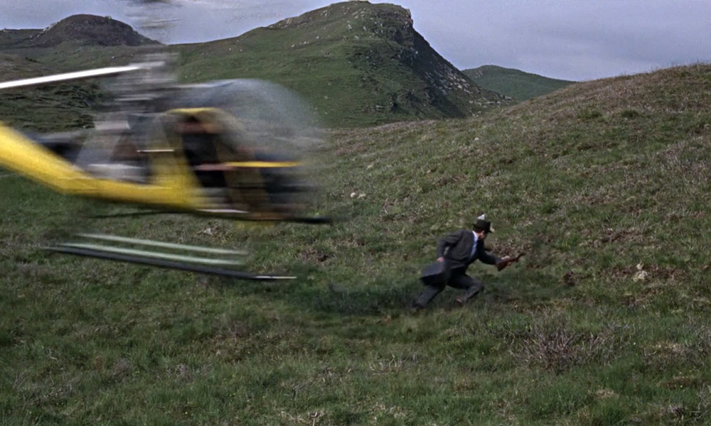 007 Runs From The Helicopter in From Russia With Love