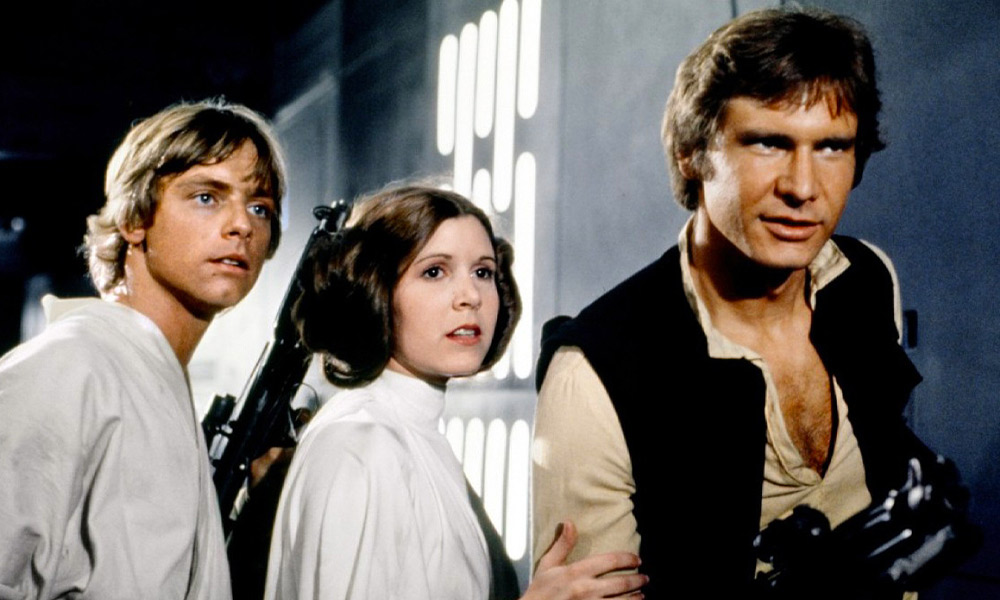 Luke Leia and Han Aboard the Death Star in Star Wars A New Hope