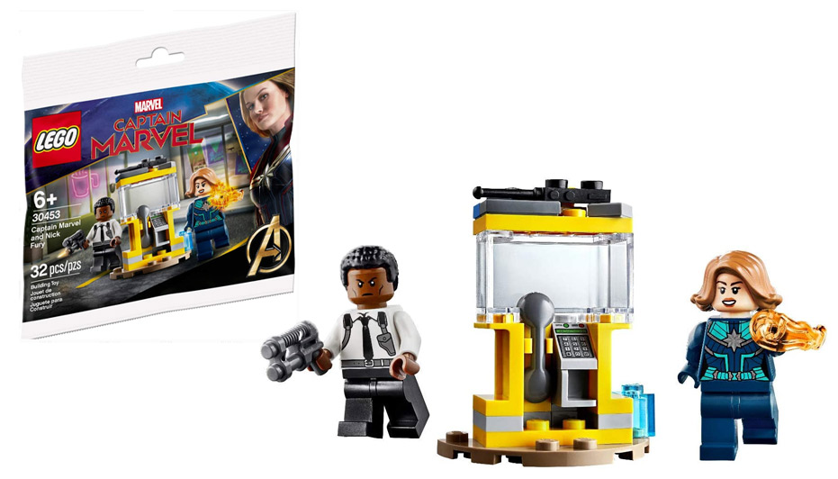 Captain Marvel, and Nick Fury LEGO Set
