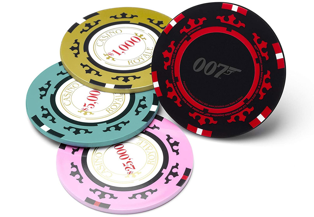 James Bond Casino Royale poker chip coasters