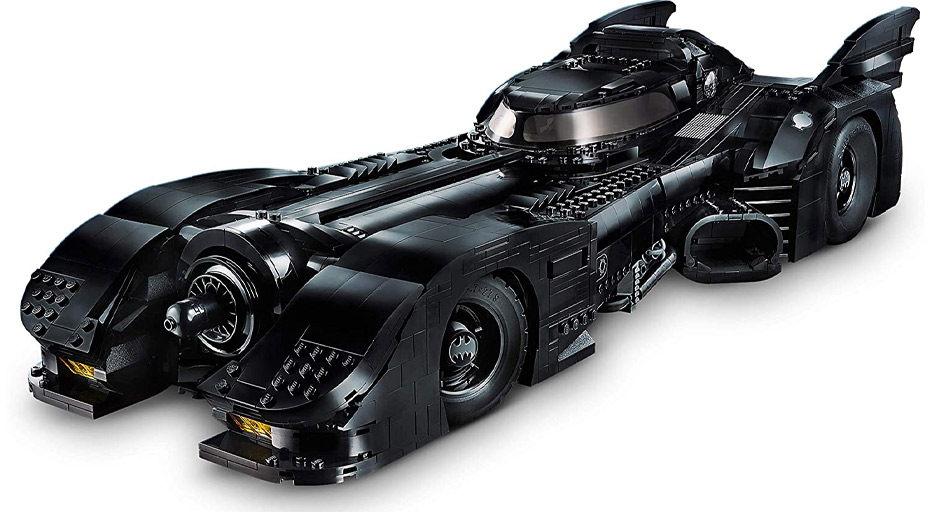Detailed LEGO Batmobile from the 1989 movie 