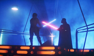 Empire strikes back Darth Vader and Luke fight