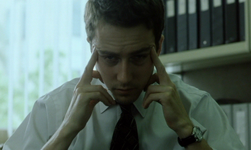 Edward Norton as The Narrator in Fight Club