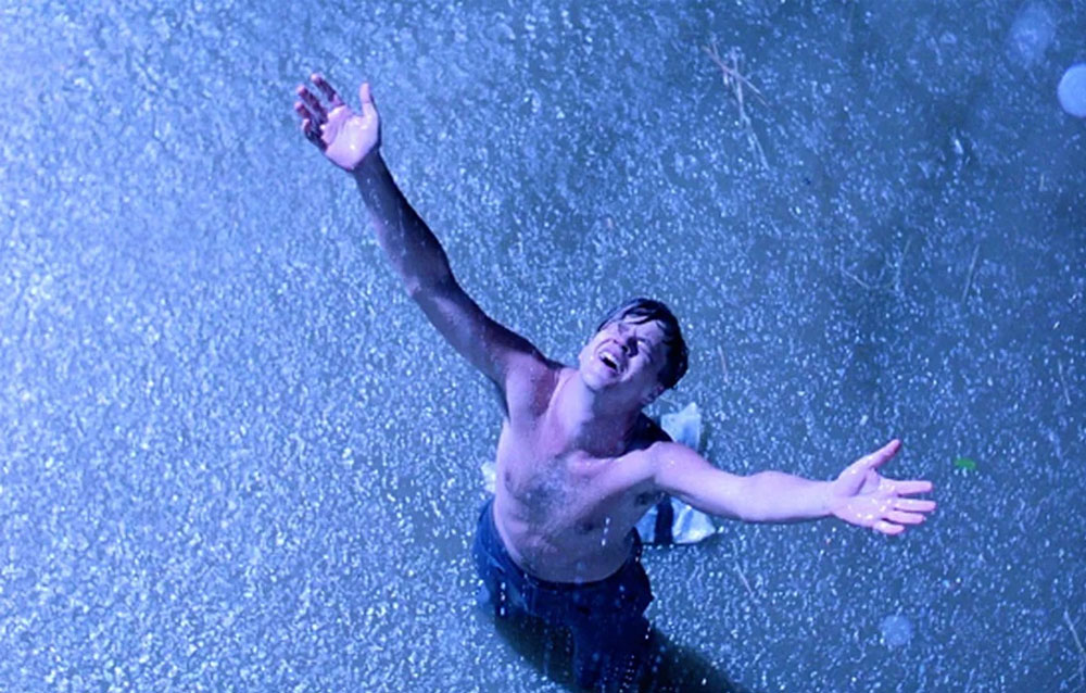 The Shawshank Redemption rain scene